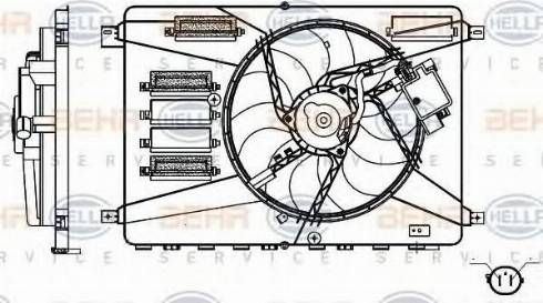 BEHR HELLA Service 8EW 351 000-371 - Ventilators, Motora dzesēšanas sistēma ps1.lv