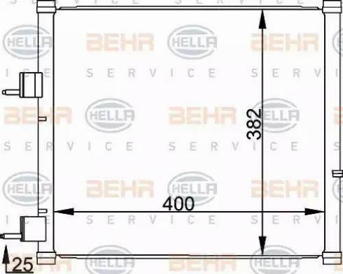 BEHR HELLA Service 8FC 351 036-421 - Kondensators, Gaisa kond. sistēma ps1.lv