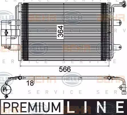 BEHR HELLA Service 8FC 351 036-381 - Kondensators, Gaisa kond. sistēma ps1.lv