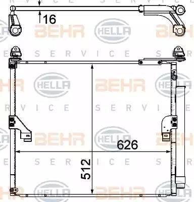 BEHR HELLA Service 8FC 351 344-564 - Kondensators, Gaisa kond. sistēma ps1.lv