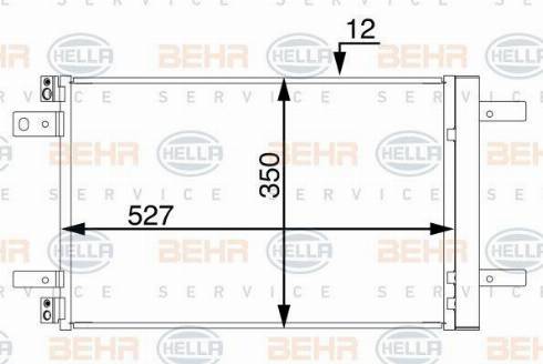 BEHR HELLA Service 8FC 351 345-124 - Kondensators, Gaisa kond. sistēma ps1.lv