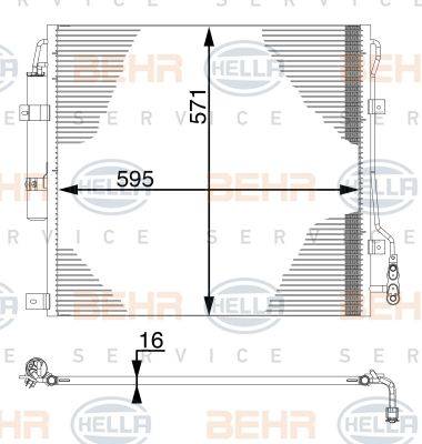 BEHR HELLA Service 8FC 351 341-794 - Kondensators, Gaisa kond. sistēma ps1.lv