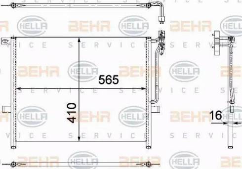 BEHR HELLA Service 8FC 351 304-511 - Kondensators, Gaisa kond. sistēma ps1.lv