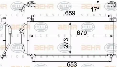 BEHR HELLA Service 8FC 351 304-111 - Kondensators, Gaisa kond. sistēma ps1.lv