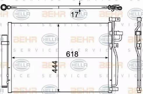 BEHR HELLA Service 8FC 351 304-311 - Kondensators, Gaisa kond. sistēma ps1.lv