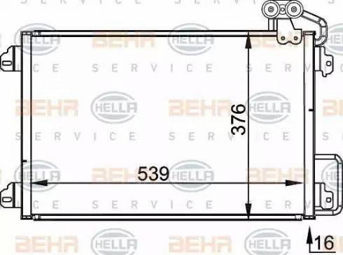 BEHR HELLA Service 8FC 351 300-514 - Kondensators, Gaisa kond. sistēma ps1.lv