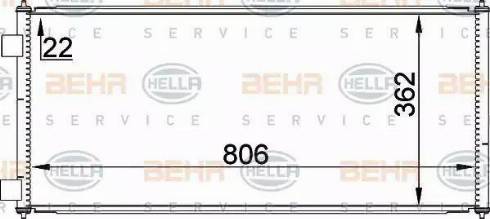 BEHR HELLA Service 8FC 351 300-751 - Kondensators, Gaisa kond. sistēma ps1.lv