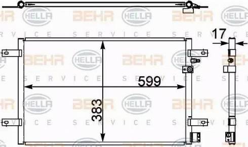 BEHR HELLA Service 8FC 351 302-451 - Kondensators, Gaisa kond. sistēma ps1.lv