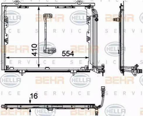 BEHR HELLA Service 8FC 351 302-151 - Kondensators, Gaisa kond. sistēma ps1.lv