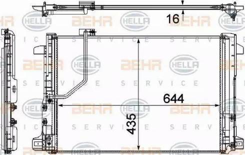 BEHR HELLA Service 8FC 351 307-651 - Kondensators, Gaisa kond. sistēma ps1.lv