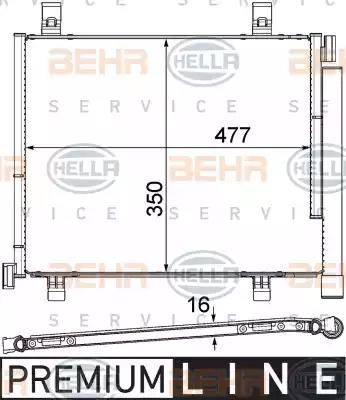 BEHR HELLA Service 8FC 351 319-601 - Kondensators, Gaisa kond. sistēma ps1.lv