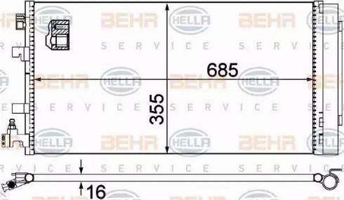 BEHR HELLA Service 8FC 351 310-544 - Kondensators, Gaisa kond. sistēma ps1.lv