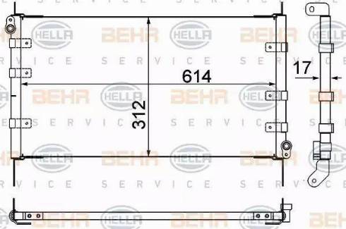 BEHR HELLA Service 8FC 351 310-341 - Kondensators, Gaisa kond. sistēma ps1.lv