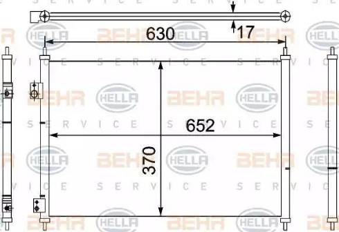 BEHR HELLA Service 8FC 351 330-401 - Kondensators, Gaisa kond. sistēma ps1.lv