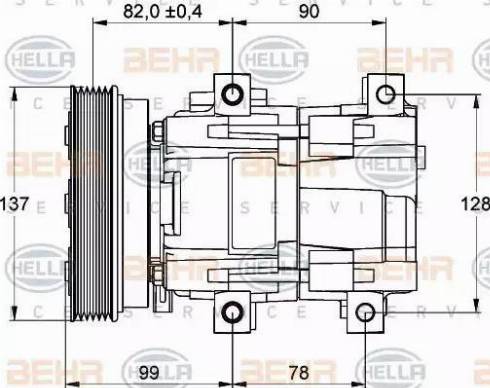 BEHR HELLA Service 8FK 351 113-281 - Kompresors, Gaisa kond. sistēma ps1.lv