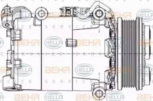 BEHR HELLA Service 8FK 351 334-391 - Kompresors, Gaisa kond. sistēma ps1.lv