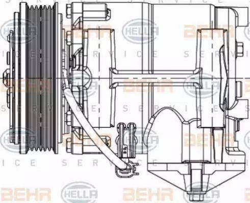 BEHR HELLA Service 8FK 351 334-341 - Kompresors, Gaisa kond. sistēma ps1.lv