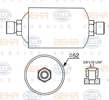 BEHR HELLA Service 8FT 351 006-514 - Sausinātājs, Kondicionieris ps1.lv