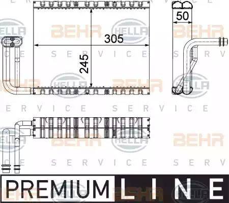 BEHR HELLA Service 8FV 351 330-661 - Iztvaikotājs, Gaisa kondicionēšanas sistēma ps1.lv