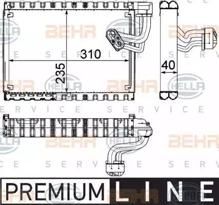 BEHR HELLA Service 8FV 351 330-671 - Iztvaikotājs, Gaisa kondicionēšanas sistēma ps1.lv