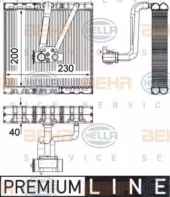 BEHR HELLA Service 8FV 351 330-711 - Iztvaikotājs, Gaisa kondicionēšanas sistēma ps1.lv