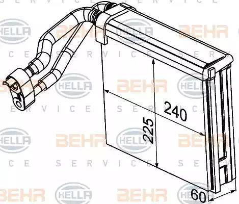 BEHR HELLA Service 8FV 351 330-721 - Iztvaikotājs, Gaisa kondicionēšanas sistēma ps1.lv