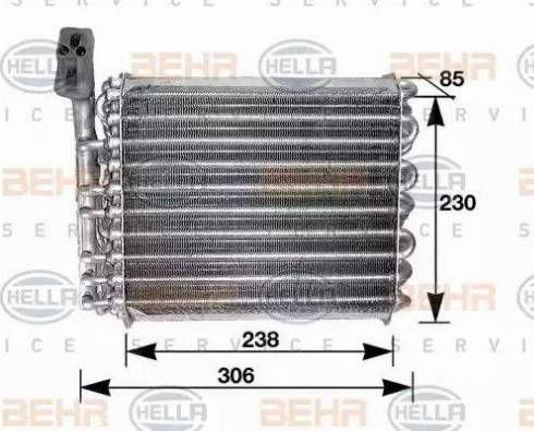 BEHR HELLA Service 8FV 351 210-461 - Iztvaikotājs, Gaisa kondicionēšanas sistēma ps1.lv