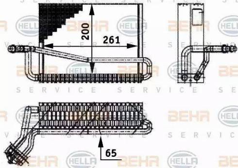 BEHR HELLA Service 8FV 351 211-551 - Iztvaikotājs, Gaisa kondicionēšanas sistēma ps1.lv