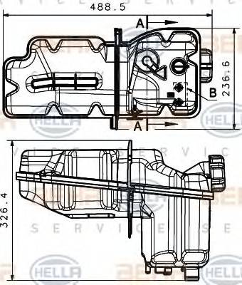 BEHR HELLA Service 8MA 376 704-931 - Kompensācijas tvertne, Dzesēšanas šķidrums ps1.lv