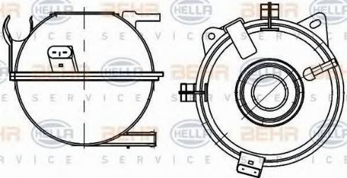 BEHR HELLA Service 8MA 376 705-351 - Kompensācijas tvertne, Dzesēšanas šķidrums ps1.lv