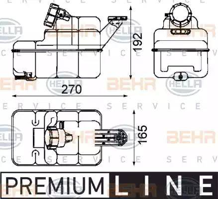 BEHR HELLA Service 8MA 376 705-271 - Kompensācijas tvertne, Dzesēšanas šķidrums ps1.lv