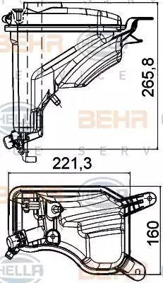 BEHR HELLA Service 8MA 376 789-751 - Kompensācijas tvertne, Dzesēšanas šķidrums ps1.lv