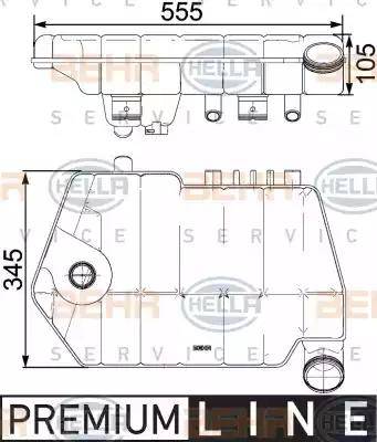 BEHR HELLA Service 8MA 376 731-621 - Kompensācijas tvertne, Dzesēšanas šķidrums ps1.lv