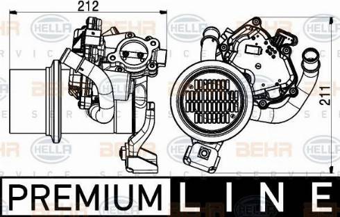 BEHR HELLA Service 8ME 376 745-411 - Radiators, Izplūdes gāzu recirkulācija ps1.lv