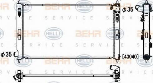 BEHR HELLA Service 8MK 376 900-681 - Radiators, Motora dzesēšanas sistēma ps1.lv