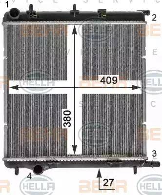 BEHR HELLA Service 8MK 376 900-041 - Radiators, Motora dzesēšanas sistēma ps1.lv