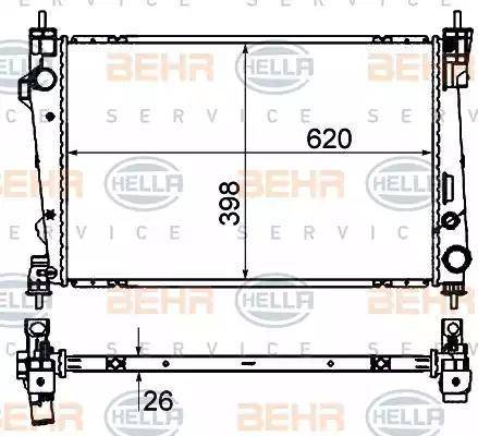 BEHR HELLA Service 8MK 376 900-031 - Radiators, Motora dzesēšanas sistēma ps1.lv