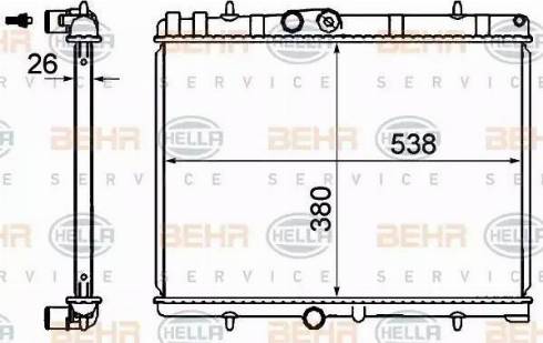 BEHR HELLA Service 8MK 376 900-314 - Radiators, Motora dzesēšanas sistēma ps1.lv