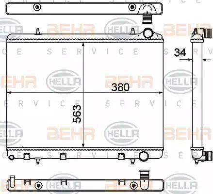 BEHR HELLA Service 8MK 376 901-031 - Radiators, Motora dzesēšanas sistēma ps1.lv