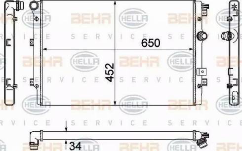 BEHR HELLA Service 8MK 376 901-021 - Radiators, Motora dzesēšanas sistēma ps1.lv