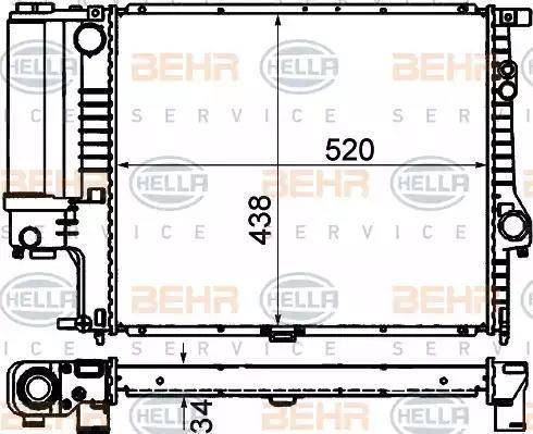 BEHR HELLA Service 8MK 376 888-134 - Radiators, Motora dzesēšanas sistēma ps1.lv