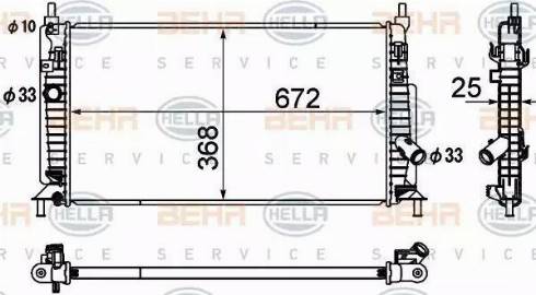 BEHR HELLA Service 8MK 376 790-411 - Radiators, Motora dzesēšanas sistēma ps1.lv