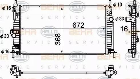 BEHR HELLA Service 8MK 376 790-391 - Radiators, Motora dzesēšanas sistēma ps1.lv