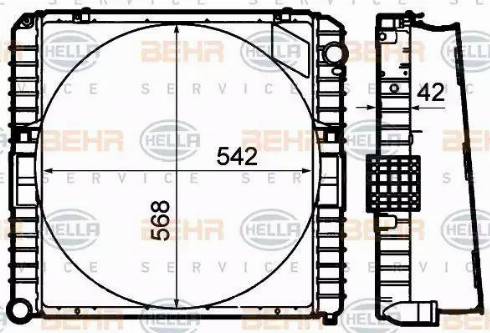 BEHR HELLA Service 8MK 376 792-181 - Radiators, Motora dzesēšanas sistēma ps1.lv