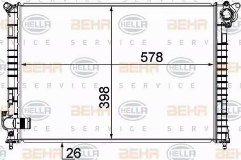 BEHR HELLA Service 8MK 376 749-501 - Radiators, Motora dzesēšanas sistēma ps1.lv