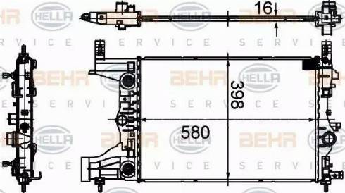 BEHR HELLA Service 8MK 376 749-851 - Radiators, Motora dzesēšanas sistēma ps1.lv