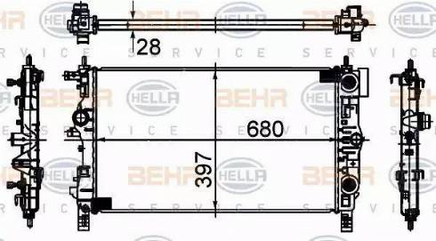 BEHR HELLA Service 8MK 376 749-861 - Radiators, Motora dzesēšanas sistēma ps1.lv