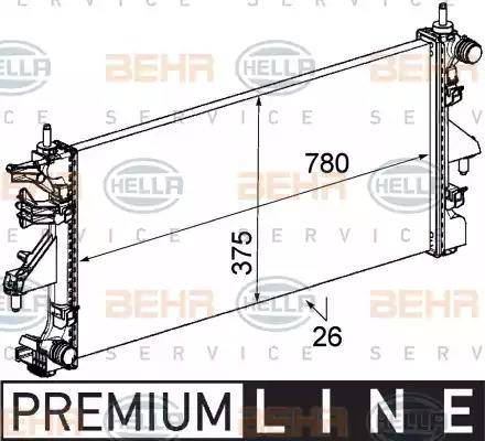 BEHR HELLA Service 8MK 376 745-091 - Radiators, Motora dzesēšanas sistēma ps1.lv