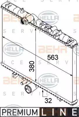 BEHR HELLA Service 8MK 376 745-081 - Radiators, Motora dzesēšanas sistēma ps1.lv