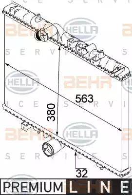 BEHR HELLA Service 8MK 376 745-071 - Radiators, Motora dzesēšanas sistēma ps1.lv